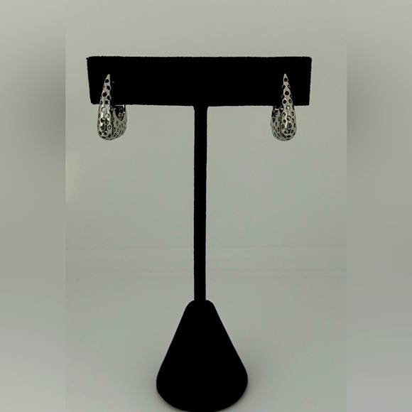 Earrings in white rhodium - Picture 3 of 3